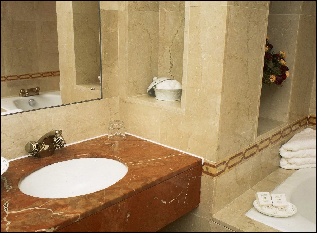 Hotel Bathroom Tiling: Swipe To View More Images