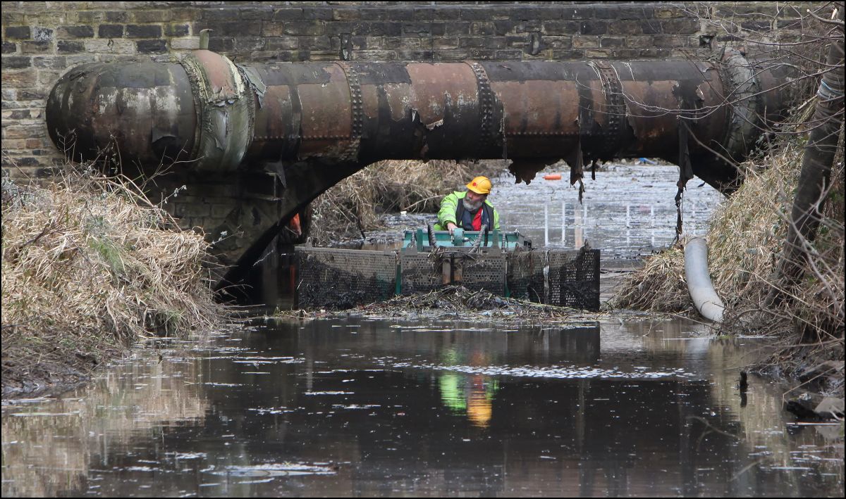 Cleaning the Canal&comma; Huddersfield: Swipe To View More Images