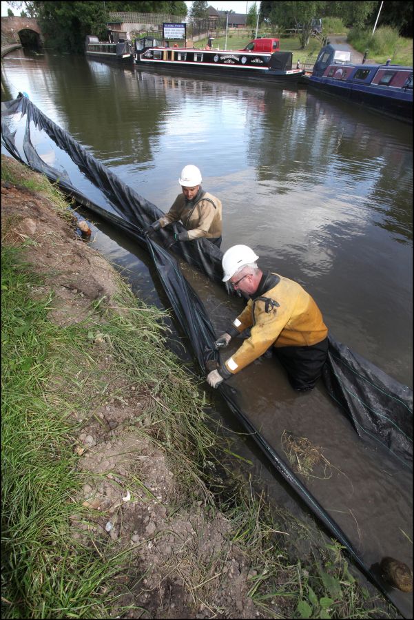 Repairing the Canal Bank&comma; Derby: Swipe To View More Images