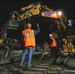 Trackwork at Night: Click Here To View Larger Image